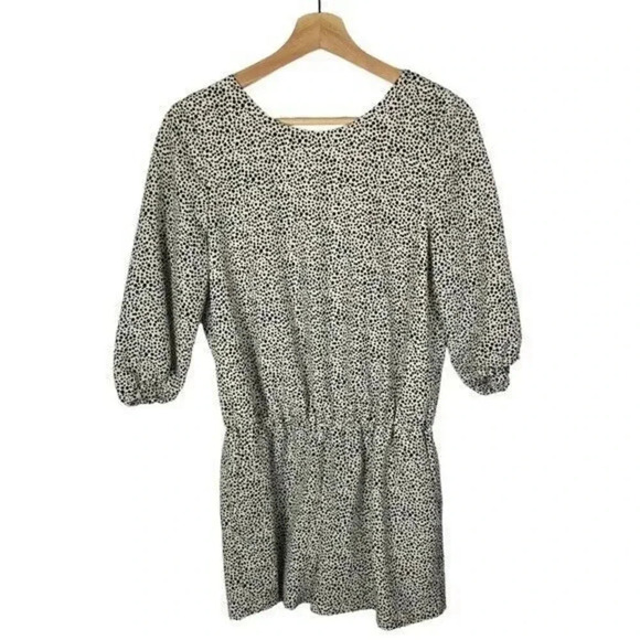 Zara White Black Polka Dot Short Sleeve Romper S - Picture 1 of 5